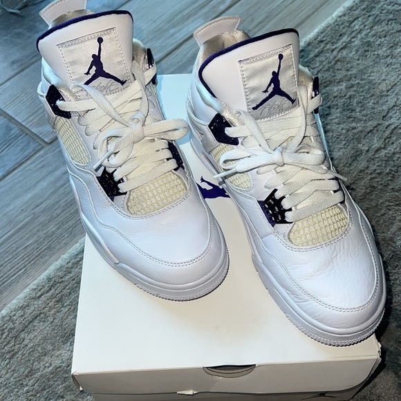 Retro Metallic Jordan 4 Purple Sz-8/9.5 - Picture 8 of 10